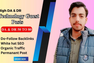 provide pure technology guest posts on 50 plus da dr sites