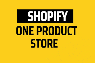 create one product shopify store, shopify dropshipping store
