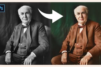 colorize black and white photo