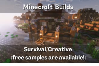 professionally make a survival or creative build in minecraft