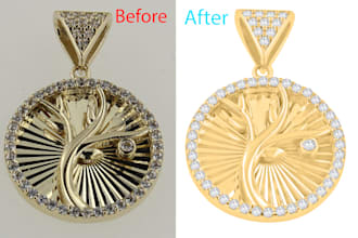 do high end  jewelry retouching and photo editing