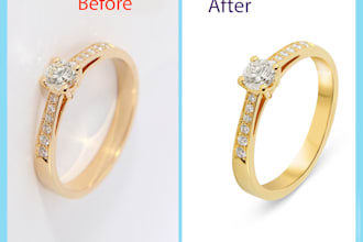 do high end jewelry retouching and  professional jewelry editing