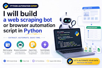 build a web scraping bot or browser automation script in python
