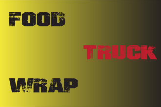 design food van wrap, food trailer wrap ,or stylish food truck design