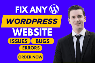 fix wordpress issues, errors, bugs, css, provide wp help