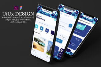 create UI UX design for your mob app