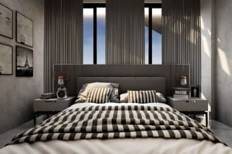 design and render interior, exterior by 3dmax, lumion
