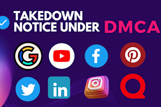 draft and send under takedown notice to websites