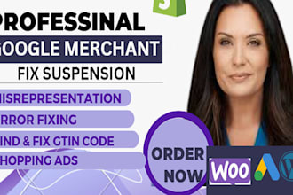 fix  google merchant center suspension, misrepresentation, gtin, shopping ads