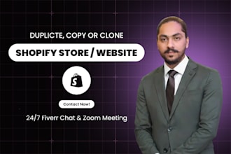 duplicate, copy or clone shopify store