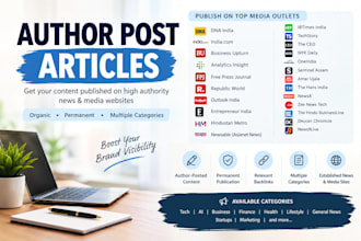 publish author post articles on high authority news and media sites