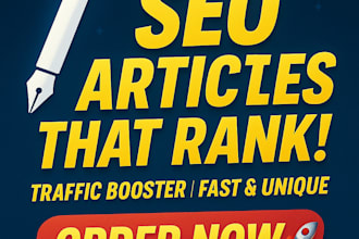 write SEO blog posts and website articles that rank on google