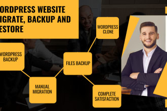 manually migrate, update, backup and restore the wordpress website