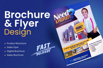design digital product brochure, sales brochure and flyer