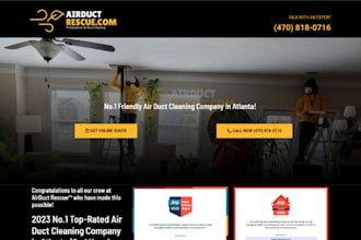 build a professional custom air duct and air conditioning website