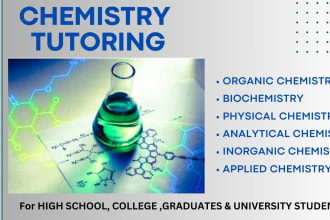 be your tutor in organic chemistry, biochemistry and general chemistry