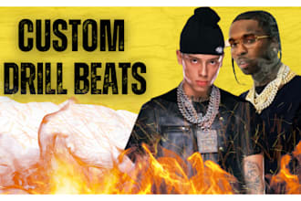 create hard hitting custom drill beats UK,ny, afro,jersey