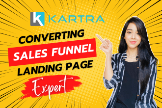 design converting kartra landing pages and sales funnel