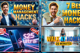 design an amazing custom youtube thumbnail in 1 hour