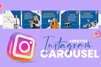design instagram carousel, attractive ads, and swipe able posts