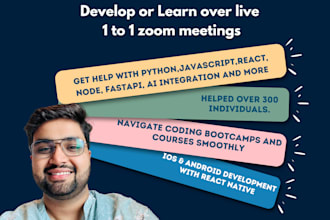 tutor develop or design full stack with react node python ai