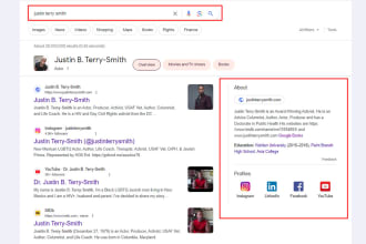 create a verified google knowledge panel for any person