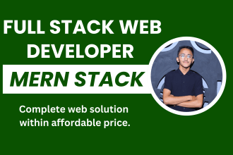 be your full stack or mern stack developer, reactjs developer, nextjs, web app