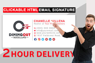 make clickable email signature or HTML email signature for gmail, outlook