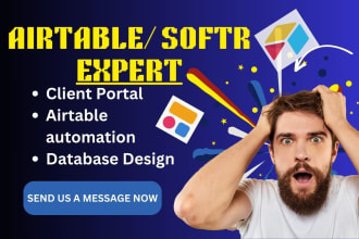 do softr webapp, softr website airtable automation setup client portal softr