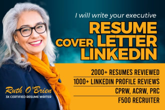 in 24hrs, write professional ats resume, cover letter and linkedin resume writer