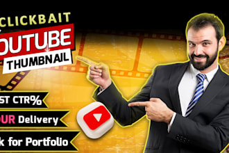 design eye catchy and clickbait youtube thumbnails