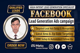 be your meta ads expert for facebook lead generation and b2b lead