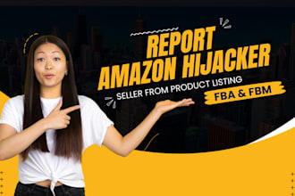 report hijacker seller from amazon by brand registry, submit infringement