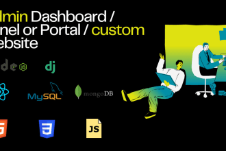 build custom website, admin panel, dashboard on react, nodejs, dotnet, blazor