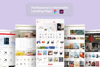 do professional and minimalist landing page design