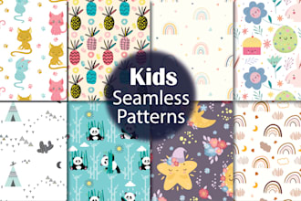 vector seamless pattern designs babies and kids