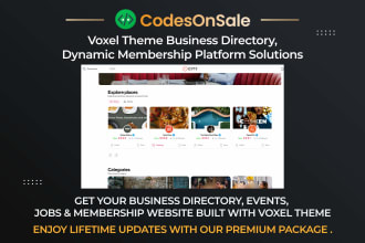 build business directory listing membership rental website with voxel theme