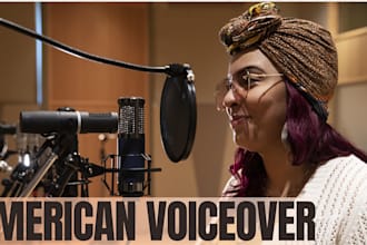 do young, natural, corporate american female voice over in 12 hours