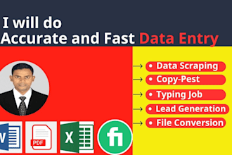 do your data entry, data mining, copy pest and web research accurately