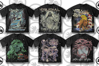 make a vintage faded grunge style tshirt design