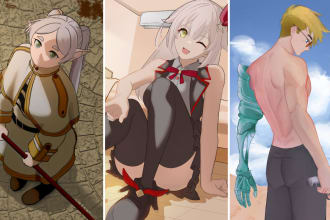 draw anime illustration, fanart or original character