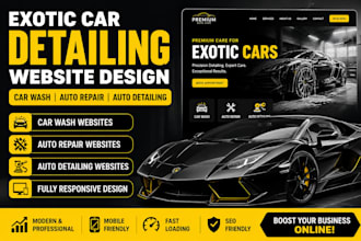 design car detailing website car wash dealer auto repair auto detailing website