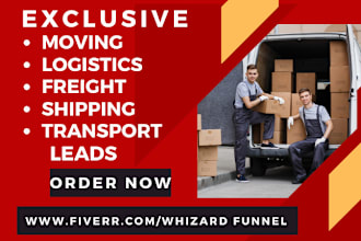generate moving logistic shipping freight transport cargo automobile leads