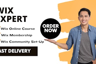 create wix online course, wix membership, and wix community