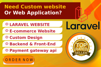 do custom design or develop ecommerce websites using laravel, javascript, PHP
