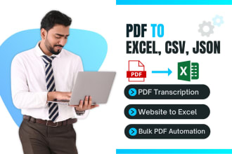 convert PDF to excel, CSV, google sheets, or json
