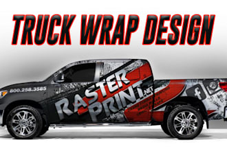 design professional, outstanding box truck wrap, food truck and trailer wrap
