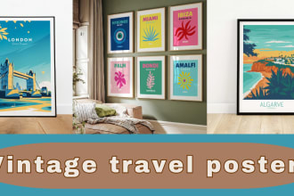 create vintage travel poster for any place in the world