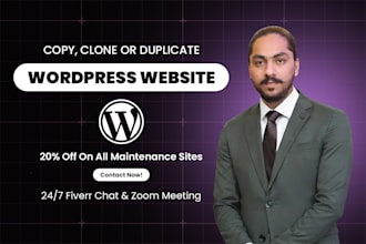 copy or clone wordpress website or duplicate wordpress website