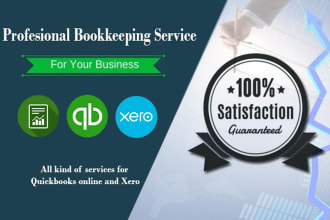 setup, clean up and bookkeeping in quickbooks online, xero